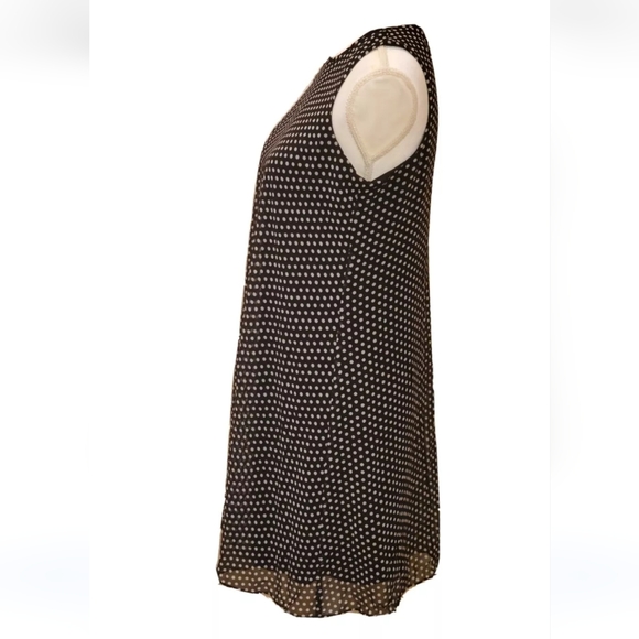 Anne Klein Polka Dots Sheath Sleeveless Dress. Black & White. Summer Dress. - Picture 4 of 6